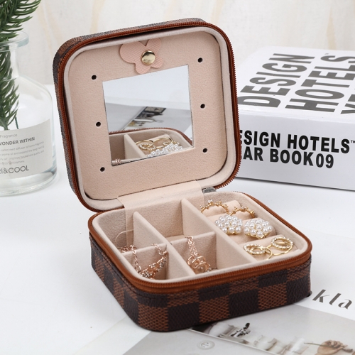 Футляр на молнии с зеркалом для ювелирных изделий, 10*10*5 см_6 499684 0.00 ₽