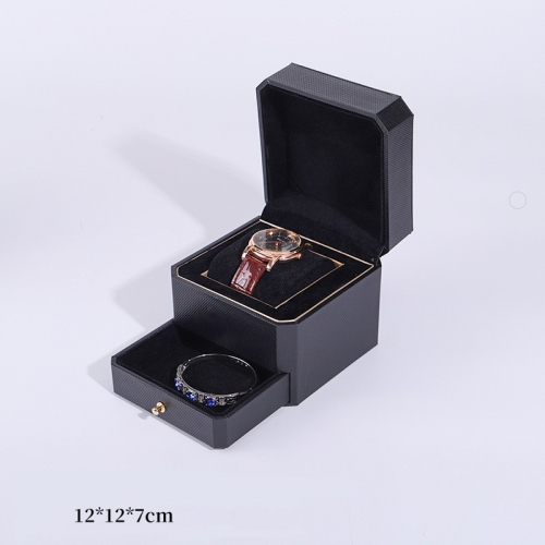 Футляр для часов из искусственной кожи, 12*12*7 см (без логотипа)_6 500440 697.65 ₽