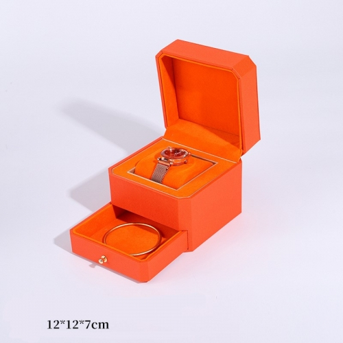 Футляр для часов из искусственной кожи, 12*12*7 см (без логотипа)_8 500440 697.65 ₽