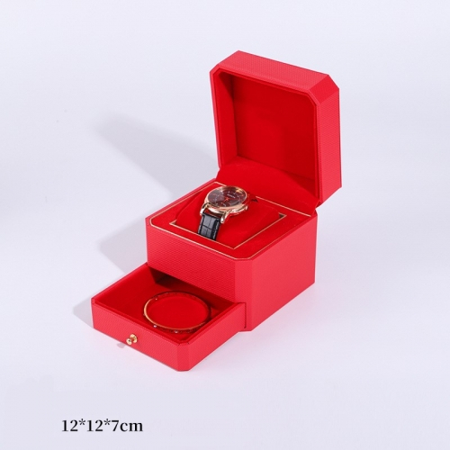 Футляр для часов из искусственной кожи, 12*12*7 см (без логотипа)_9 500440 697.65 ₽