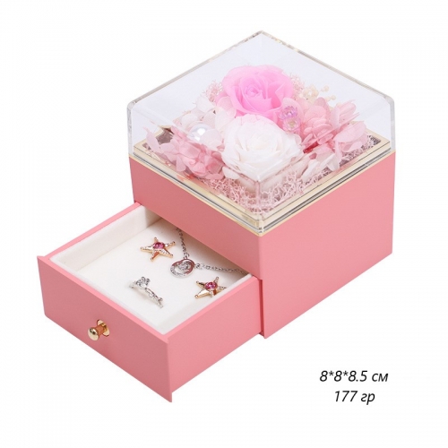 Подарочная коробка "Роза" для украшений, 8*8*8,5 см_5 500271 1 167.38 ₽
