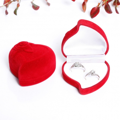 Футляр "Сердце" для двух колец, 6*6*4 см_1 499468 0.00 ₽